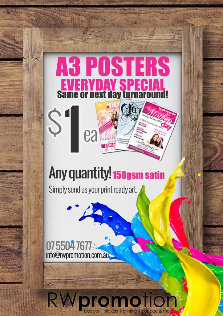 Express Poster Printing A3 Posters Single Sided